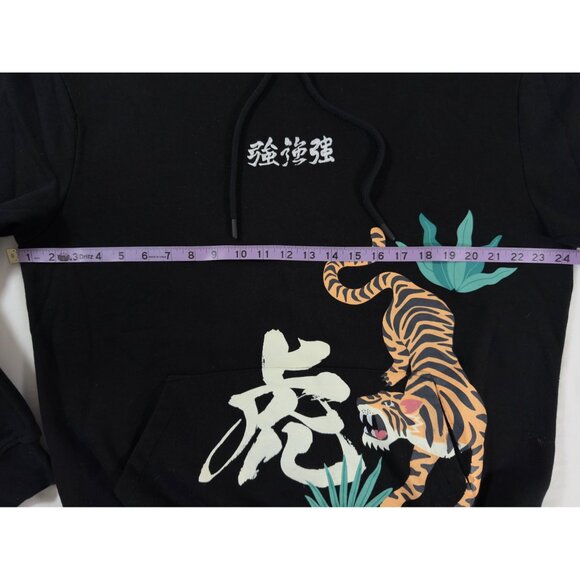 Blind Rooster Tiger Graphic Hoodie XXL Black Streetwear Japan Vibe - Picture 9 of 11